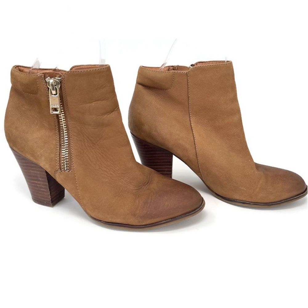 ALDO Brown Leather Heeled Ankle Boots, Women's Size 10